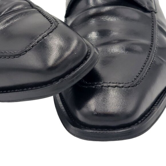 Magnanni Spain Men's size 10M Black Leather Dress Shoes Square-toe Derby Oxfords - Picture 3 of 12